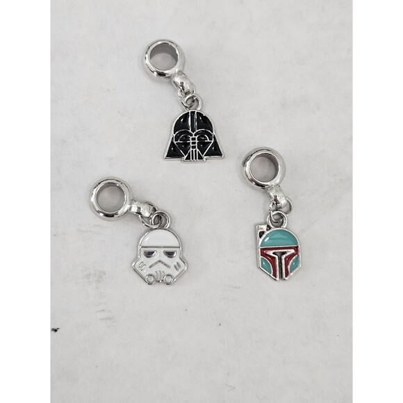 Lot Of 3 Charms Darth Vader, Boba Fett, & Storm Trooper - Picture 1 of 2